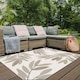 image 3 of Reversible Outdoor Rugs in Trailing Leaves Design Duo Weave Collection