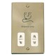 image 1 of SE HOME Satin / Brushed Brass Shaver Socket 115v/230v White | Satin Brass