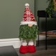 image 2 of 76cm Red and White Christmas Tree Standing Gonk with Snowflake Hat and Extendable Legs