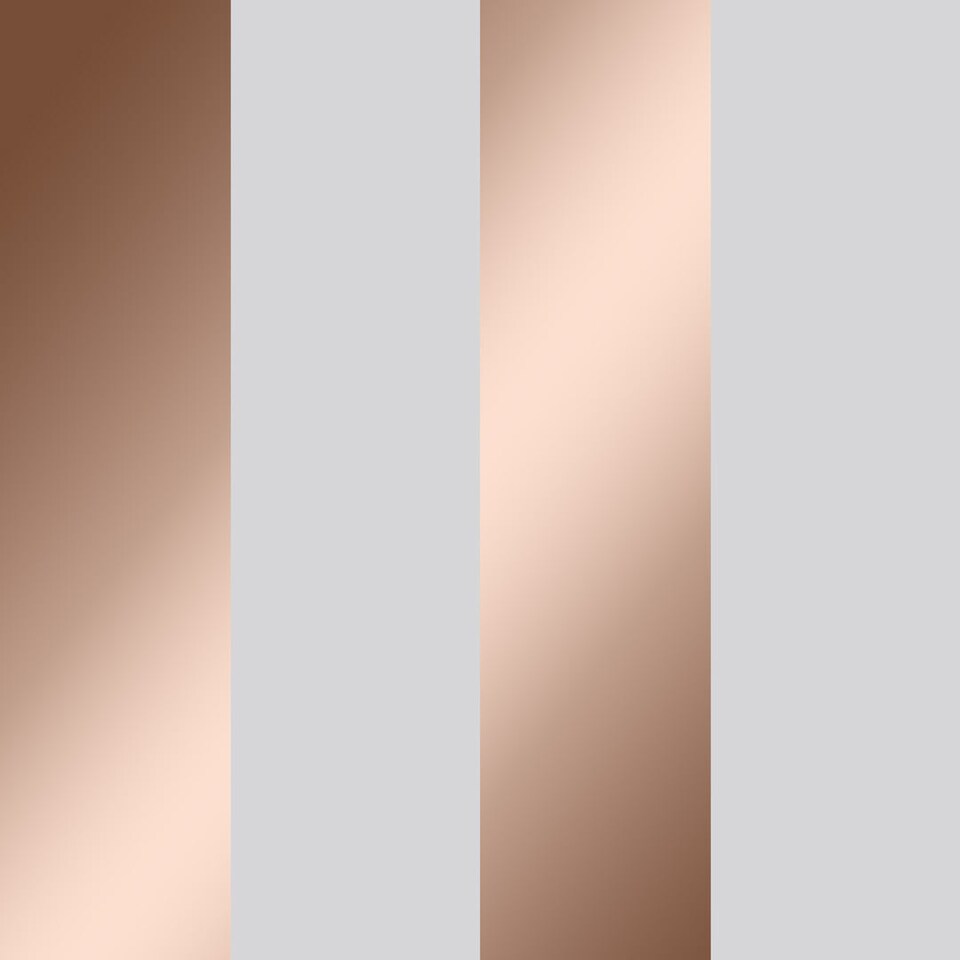 Sample of Ava Stripe Wallpaper in Grey and Copper | Grey | Grey and Copper