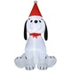 image 1 of HOMCOM 6ft Inflatable Christmas Puppy Dog Santa Hat Lighted Multicolor