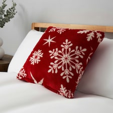 BHS Christmas Snowflake Cushion, Red