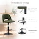 image 8 of SONARA Set of 3 Adjustable Velvet Upholstered Breakfast Bar Stools | Green