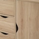 image 9 of HOMCOM Bathroom Floor Cabinet, Freestanding Storage Unit with 4 Drawers and Door Cupboard for Living Room, Kitchen, Bedroom, Natural