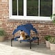 image 2 of PawHut Cooling Raised Dog Bed w/ Breathable Mesh, for S, M Dogs - Dark Blue