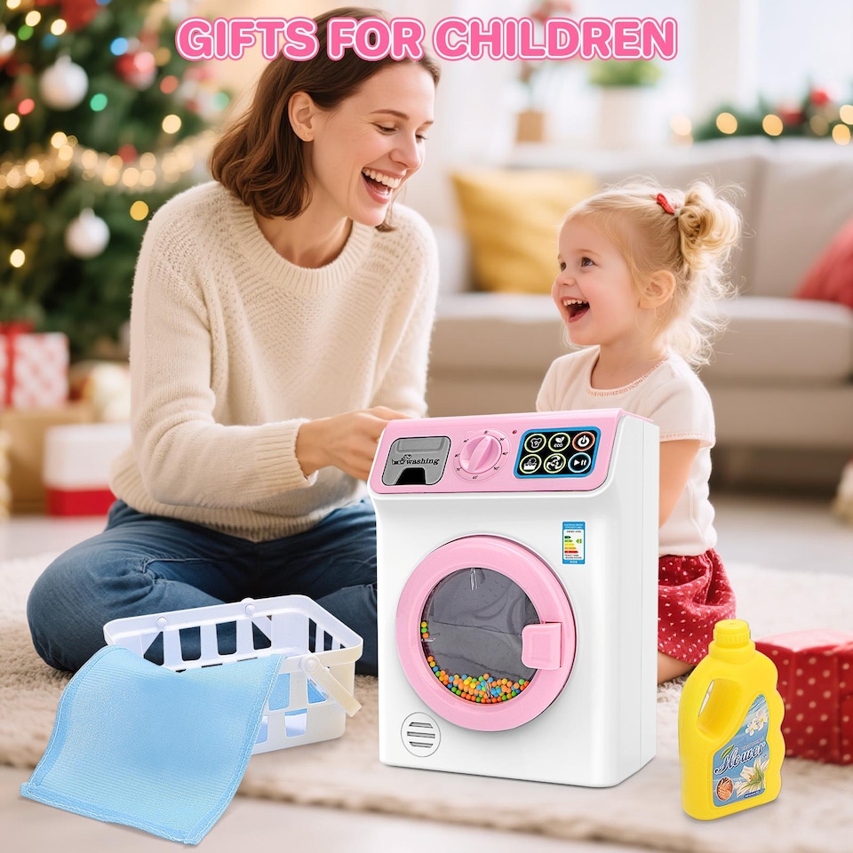image 1 of Kids Washing Machine Toy with Sounds