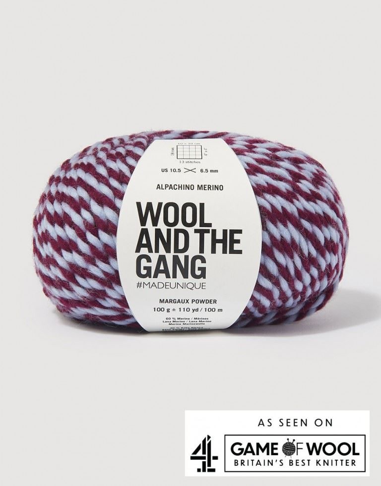 Wool and the Gang Blue Alpachino Merino Twist Chunky Yarn For Crochet, Knitting - per 100 gram ball