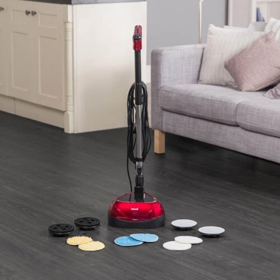 image 1 of Ewbank EP170 Lightweight Floor Polisher, Cleaner, Buffer and Scrubber with Reusable Pads, Red