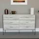 image 5 of Vida Designs Brooklyn 6 Drawer Chest of Drawers Industrial Bedroom Storage, Grey