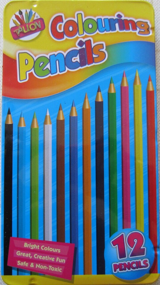 image 1 of 12 Full Size Colouring Pencils in Tin Box