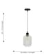 image 5 of Batley - Clear Ribbed Glass with Black Pendant Fitting Black | Clear