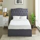 image 3 of 3ft Single Ottoman gas liftup storage bed frame,fabric upholstered, dark grey,buttoned back,curved bed frame,bedstead