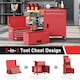 image 4 of HOMCOM 3-in-1 Tool Cabinet with Wheels, Rolling Tool Chest with 6 Drawers | Red