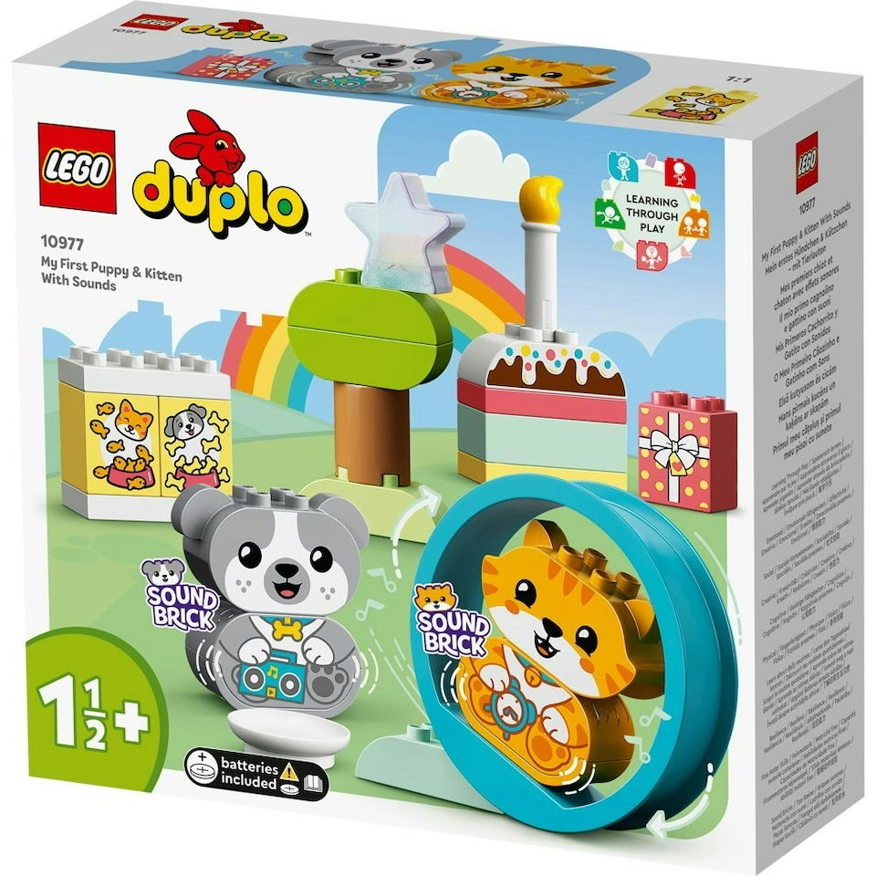 image 1 of LEGO Duplo My First Puppy and Kitten With Sounds Building Set 1½ +