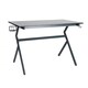 image 1 of Grey Ergonomic PC Gaming Office Computer Desk with Headphone Hook