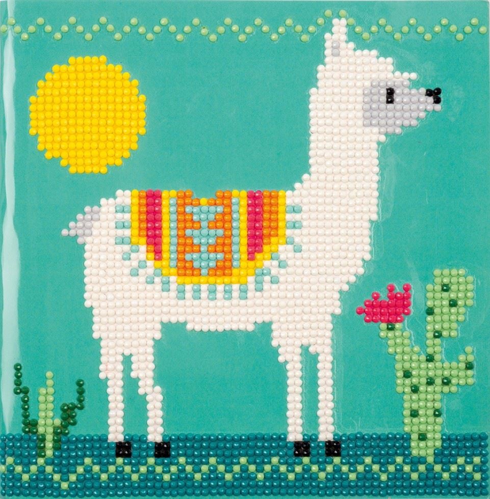 Vervaco DPN CARD LLAMA - Diamond Painting Kit: Greeting Card: Llama