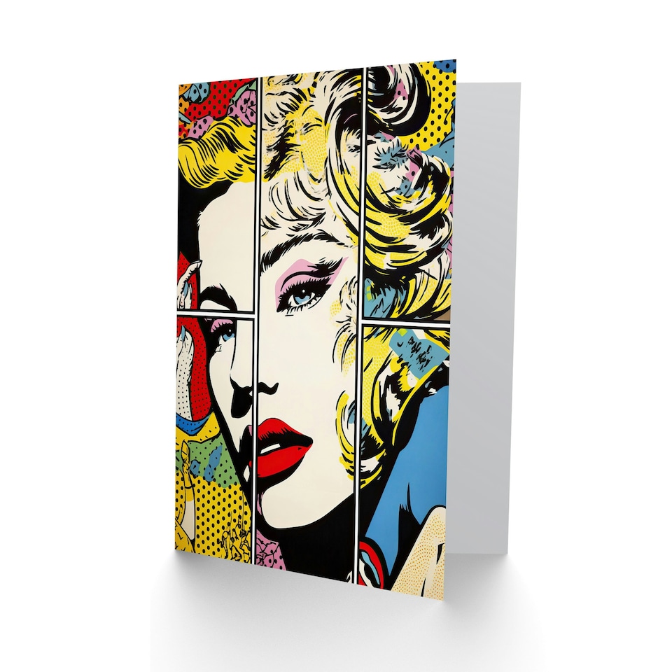 image 1 of Woman Comic Book Strip Pop Wife Birthday Card