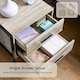 image 3 of Vida Designs Brooklyn 2 Drawer Bedside Cabinet Industrial Cabinet Table Nightstand, Grey