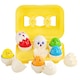 image 8 of The Magic Toy Shop Squeaky Matching Eggs Colour Shape Sorter Toy for Toddlers Babies