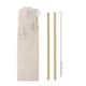 image 1 of MidOcean Natural Bamboo Straw & Brush - Beige/Steel - One Size