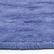 image 4 of Homescapes Hand Tufted Plain Cotton Blue Large Round Rug - 70 cm Diameter Blue | 70 cm Round