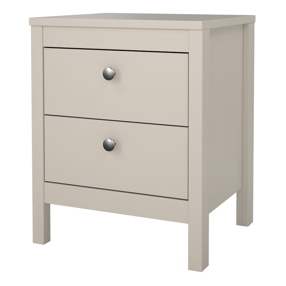 image 1 of Madrid Bedside Table 2 Drawers in Cashmere N/A