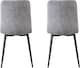 image 4 of Set of 2 Faux Suede Leather Dining Chairs Henri Light Grey by MCC Direct