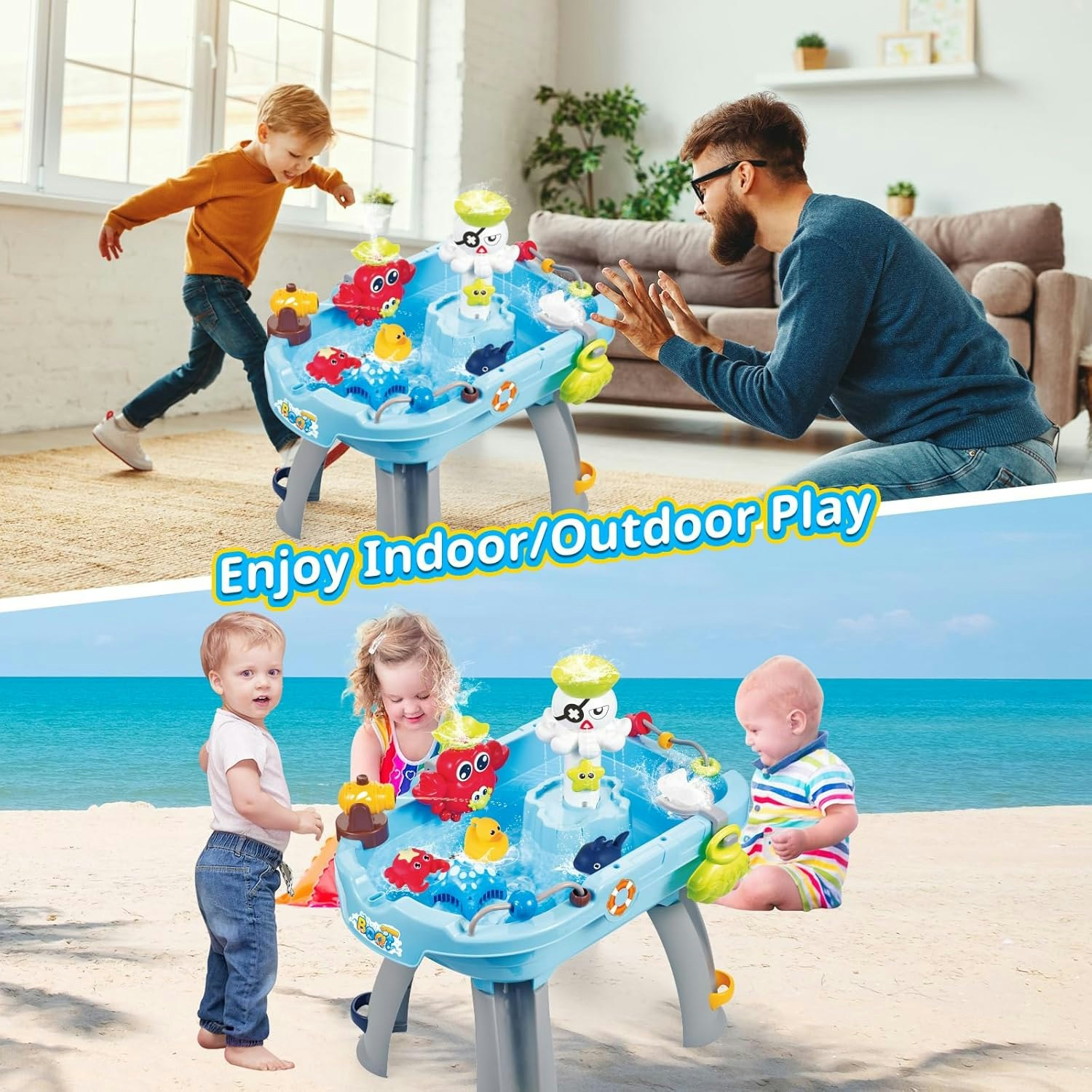 Kids Multi-Play Water Table Set - Outdoor & Indoor Sensory Water