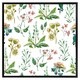 image 2 of Watercolour leaves & flowers (Picture Frame) White | XL