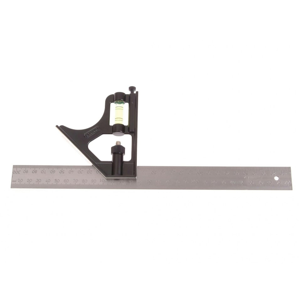 Stanley Hand Tools Combination Metal Square 300mm (12in) - Multi Colour - 300mm (12in)
