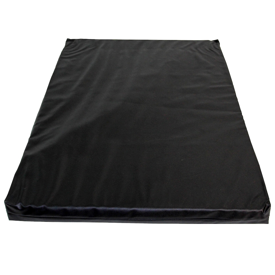 image 1 of Actiaspet Heavy Duty Waterproof Dog Crate Bed with Hard Wearing 1000D Polyester Faux Leather Outer (Black, Large)