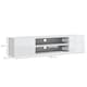 image 3 of HOMCOM Floating TV Unit for 60" TVs W/ Shelves and Cabinets, White