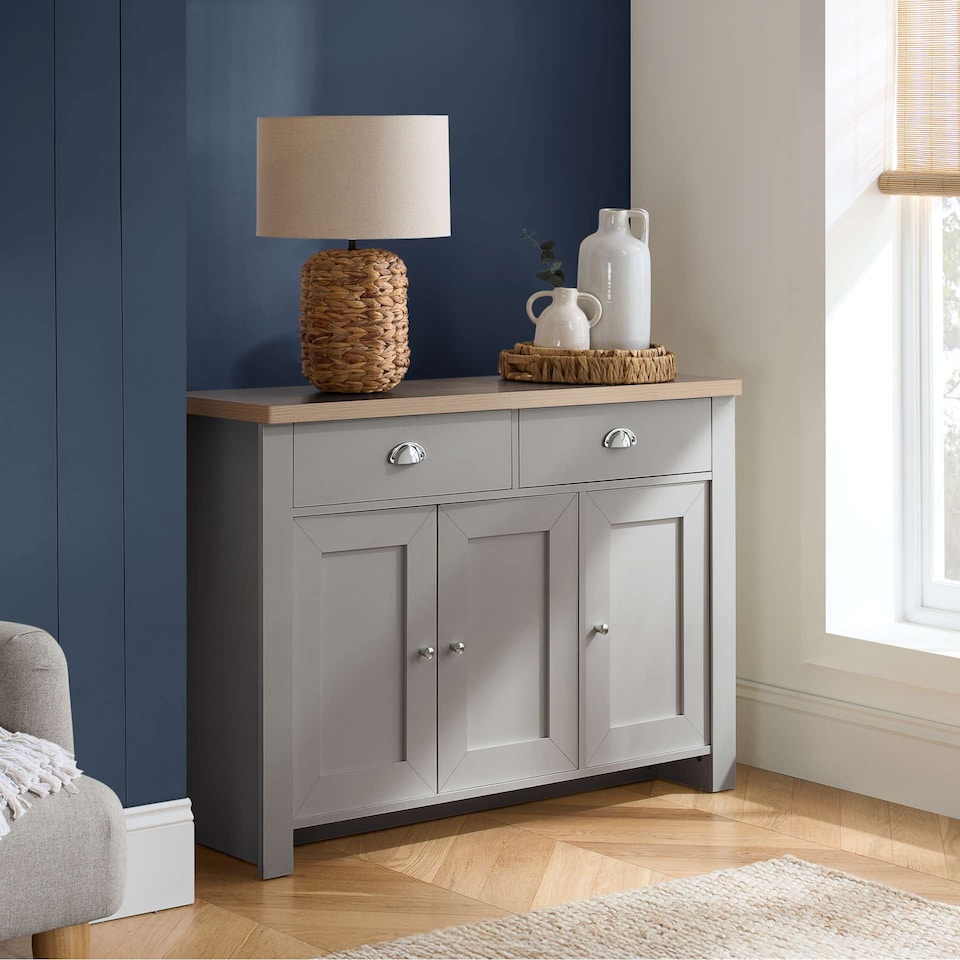 image 1 of Highgate 3 Door 2 Drawer Sideboard Grey