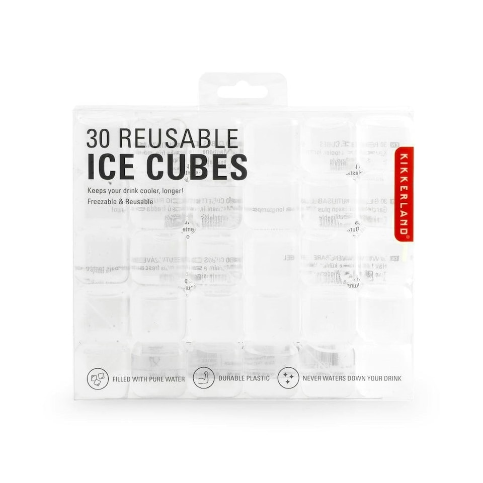 image 1 of Kikkerland Reusable Ice Cubes 30 Pack