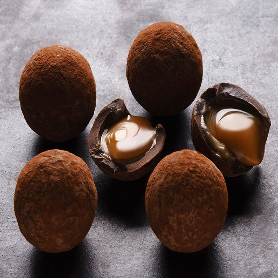 image 1 of Charbonnel et Walker Dark Sea Salt Caramel Chocolate Truffles 120g