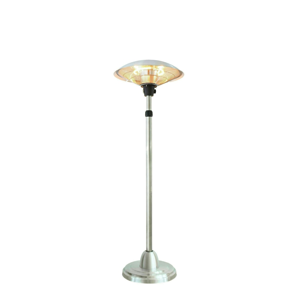 image 1 of Free Standing Halogen Patio Heater Silver 2.1kW IP44