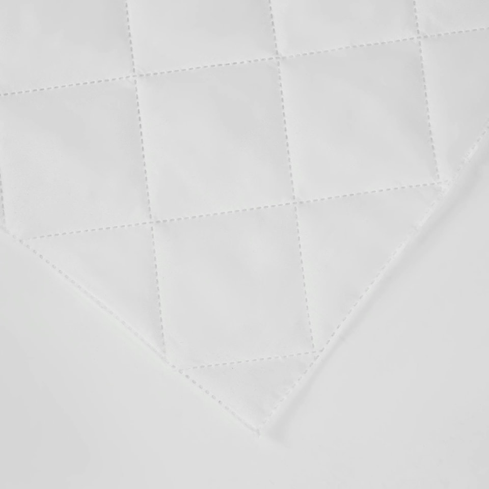 image 1 of OHS Pinsonic Soft Touch Anti-Allergy Mattress Topper Protector, Super King - White
