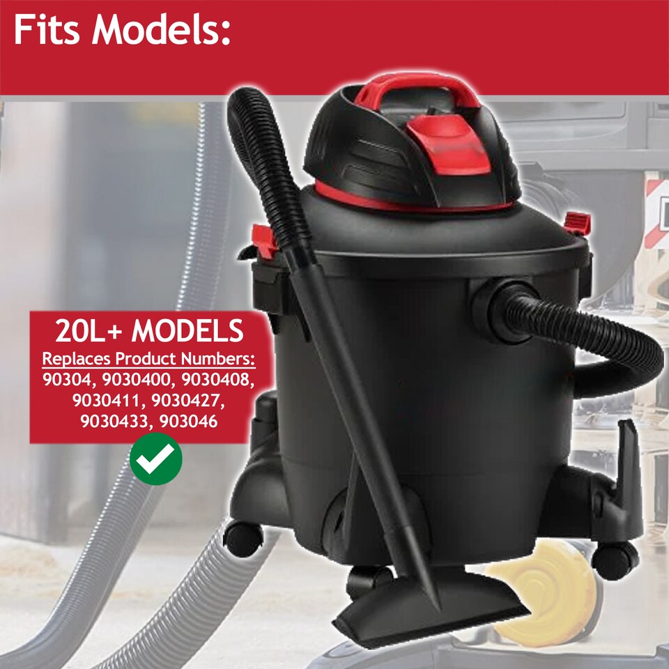 image 1 of SPARES2GO Wet & Dry Cartridge Filter compatible with Shop-Vac Vacuum Cleaners (90304 9030408 9030411 9030427 9030433 903046)