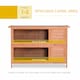 image 3 of PawHut Rabbit Hutch, Guinea Pig Hutch with No-Leak Trays & Divider, Orange