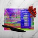 image 2 of London Post Box Glass Chopping Board | Multi