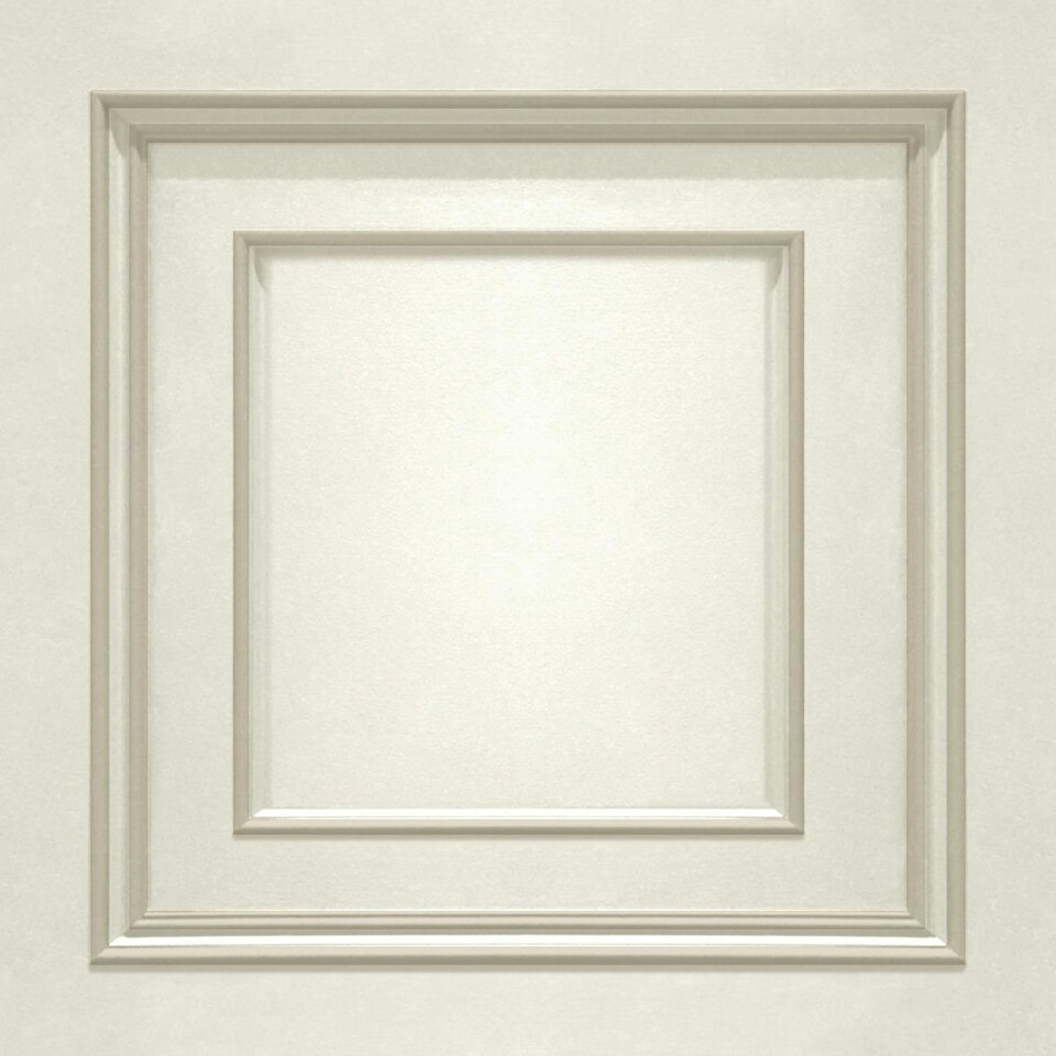 image 1 of Belgravia Amara Panel Vinyl Textured Wallpaper - Cream - 10m x 53cm Cream