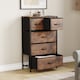 image 2 of Vida Designs Chorley 5 Drawer Fabric Drawer Chest, Rustic Brown