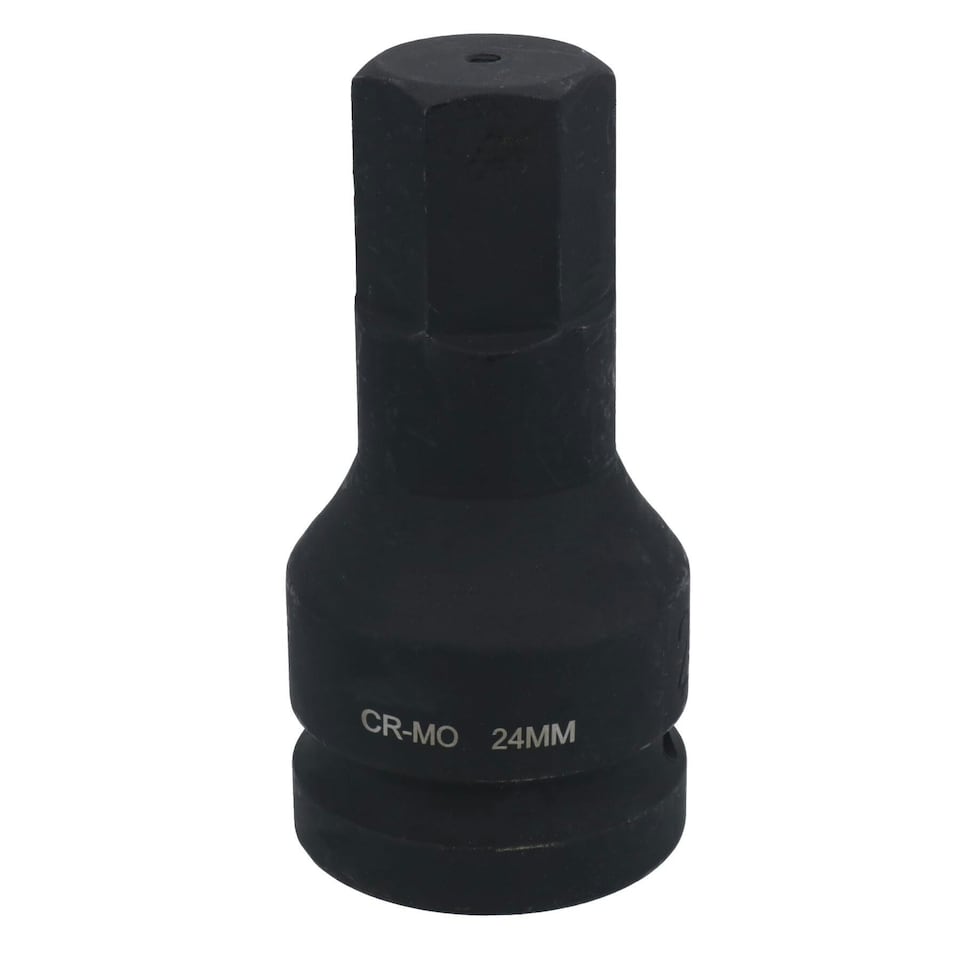 image 1 of 24mm 3/4" Drive Extra Deep Impact Hex Allen Key Socket Impacted 88mm Long