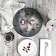 image 5 of Argon Tableware 12 Piece Linea Round Slate Placemats & Coasters Set - 10cm Grey