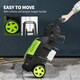 image 8 of Outsunny 2200W High Pressure Washer 170 Bar Pressure 420 Lh Flow Portable Electric Power Washer Jet Wash Cleaner with Adjustable Nozzle 6M Hose and Hose Reel for Home Patio Car Driveway