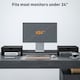 image 7 of HOMCOM Dual Monitor Stand Riser with Adjustable Length and Angle, Black