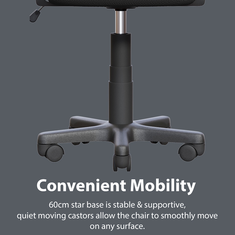 image 1 of Vida Designs Airsdale Office Chair Computer Desk Table Chair, Black