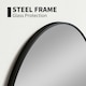 image 3 of HOMCOM Round Bathroom Mirror, Modern Wall Mirror with Steel Frame, Black