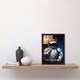 image 2 of Bitcoin Moon Crypto Astronaut Satoshi Man Black Framed Wall Art Print A4