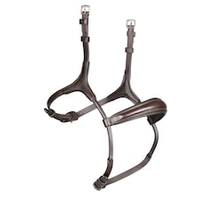 Velociti Lusso Leather Horse Cavesson Noseband | Multi | Havana | Full | 1